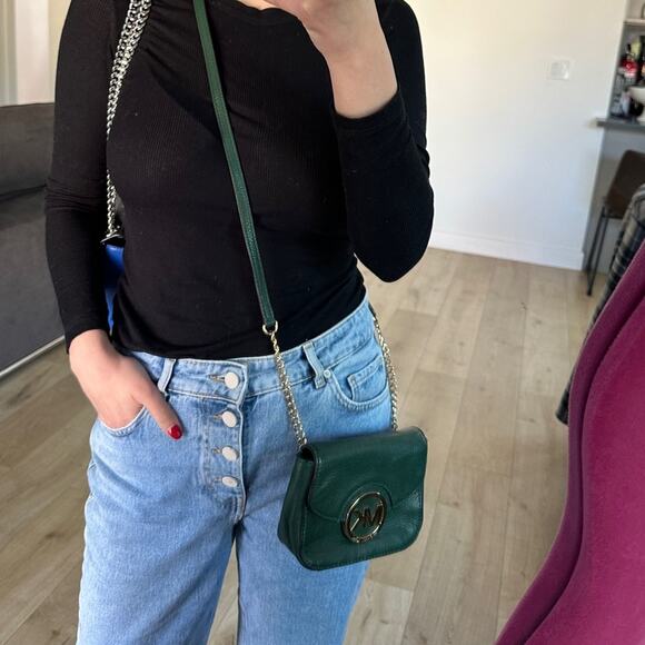 Michael kor crossbody mini green leather handbag - Picture 7 of 7